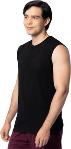 Débardeurs de sport pour hommes, coupe ajustée, respirants, avec logo personnalisé brodé, en polyester/coton, pour la gym, prix usine - Product Image 3