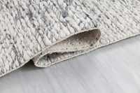 Tapis en laine épaisse fait main beige à rayures abstraites, style bohème moderne pour salon, taille personnalisée, doux, fin, antidérapant, adapté aux animaux domestiques, tissage plat
