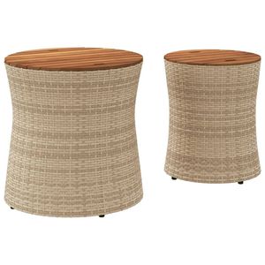 Mesa Auxiliar de Jardín Beige y Marrón para Uso en Exteriores - Product Image 6