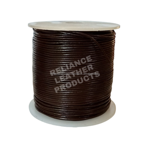 Cordon en cuir rond brun de 1 mm avec diamètre constant pour l'art du macramé - Product Image 4