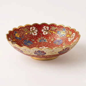 ชามตกแต่งลายมีนาคารีทองเหลืองหลากสีวาดด้วยมือ มีจำหน่ายในราคาขายส่ง - Product Image 5