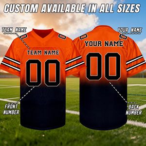 เสื้อเจอร์ซีย์อเมริกันฟุตบอลสไตล์สตรีทแวร์แบบสั่งทำพิเศษ ทรงโอเวอร์ไซส์ ผ้าตาข่าย ทรงบ็อกซี่ พิมพ์ลายแบบซับลิเมชั่น เสื้อทีมย้อนยุค - Product Image 3