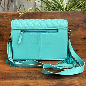 Offre Spéciale main usiné enveloppe bandoulière frange sac Western femmes Floral matelassé en cuir mode diamant treillis pochette sacs à main - Product Image 5