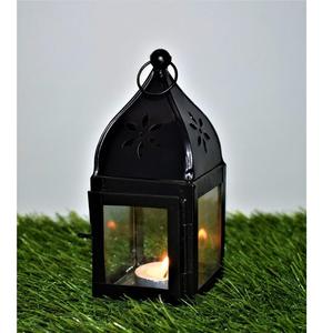 Mini Portavelas Negro Brillante, Decorativo para Centros de Mesa de Boda, Adorno Colgante para Fiestas, Interior, Exterior, Patio - Product Image 1