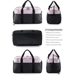 Bolsa deportiva impermeable y ligera para gimnasio, bolsa de lona para entrenamiento diario, viajes, con cremallera resistente y correa para el hombro. - Product Image 3