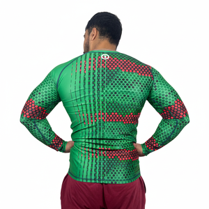 เสื้อแรชการ์ดแขนยาวผู้ชายคุณภาพพรีเมียมแบบขายส่ง ระบายอากาศได้ดี แห้งเร็ว ผลิตจากผ้าสแปนเด็กซ์/โพลีเอสเตอร์ รับสกรีนโลโก้ - Product Image 2