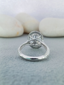 2ct Oval and Round Cut Diamond Women's Fine Solitaire VVS Lab Grown 14k 18k Gold Engagement Wedding Ring GIA IGI Certified - Product Image 4