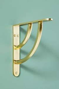 Soporte de Pared Elegante de Latón para Estantes Abiertos, Decoración Interior para Sala de Estar, Cocina y Baño - Product Image 6