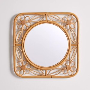 <b>Large</b> Round <b>Rattan</b> Wall Hanging <b>Mirrors</b> Interior Living Room Home Decor Wall-mounted <b>Mirror</b> - Product Image 4