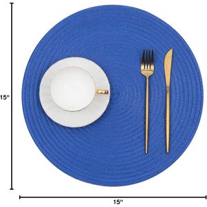 Set di 6 Tovagliette Americane in Tessuto Intrecciato Antiscivolo e Lavabili da 15 Pollici, Resistenti al Calore per Uso Domestico - Product Image 6