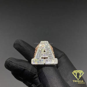 CEO Letter Necklace Custom Moissanite Diamond Iced Out Hip Hop Pendant Blue Stone Jewelry Gift - Product Image 1
