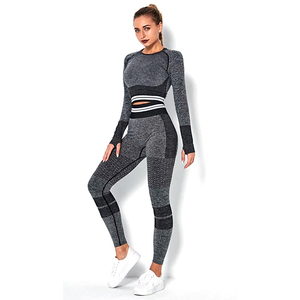 Novedades en Ropa Deportiva para Mujer, Conjunto de Yoga de 2 Piezas con Pantalones de Cintura Media, Transpirable, de Secado Rápido, con Logotipo Frontal - Product Image 3