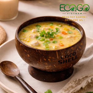 ชามเปลือกมะพร้าวสุดฮิตสำหรับของขวัญ เป็นมิตรกับสิ่งแวดล้อม ผลิตโดย Eco2go เวียดนาม พร้อมสลักโลโก้ฟรี - Product Image 1