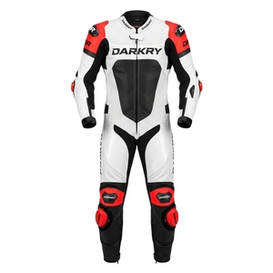 Traje de Cuero Personalizado para Motociclismo de Competición, Equipo de Protección para Moto, Ropa de Motociclista para Días de Pista, Venta al por Mayor OEM, Cuero Vacuno Ventilado - Product Image 1