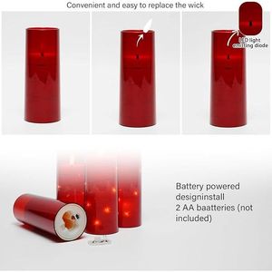 Candele LED Senza Fiamma per Atmosfera Romantica, Set da 5 Pezzi con Timer, Candele LED Tremolanti in Acrilico per un'Atmosfera Accogliente - Product Image 6