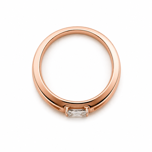 Mens 18KT Rose Gold Rectangular Micro Pave Cubic Zirconia Signet <b>Ring</b> Openwork Side Design Polished <b>Statement</b> Wedding Party - Product Image 4