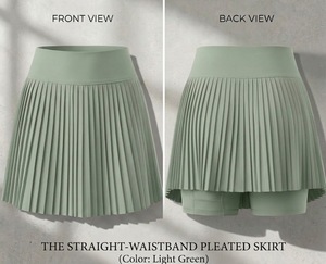 Women's High Waist Mini <b>Tennis</b> <b>Skirt</b> <b>Pleated</b> Design Spandex/Elastane Material Washable All Seasons - Product Image 2