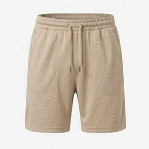 New Style Custom <b>Men</b> 100% Cotton Solid Mid <b>Elastic</b> <b>Waist</b> Breathable Eco-Friendly Casual Summer Daily Wear OEM Service <b>Shorts</b> - Product Image 3