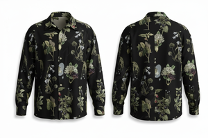 เสื้อเชิ้ตแขนยาวพิมพ์ลายดอกไม้สำหรับผู้ชาย ขายส่งเสื้อผ้าฤดูร้อน รับพิมพ์ลายตามสั่ง เสื้อลำลองสำหรับงานปาร์ตี้ชายหาด - Product Image 3