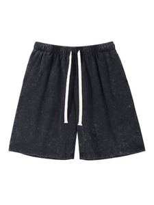 Shorts de Algodón para Hombre al por Mayor, Cintura Elástica con Cordón, Lisos, Casuales, de Verano, Proveedor OEM con Logotipo Personalizado - Product Image 1