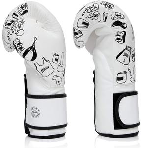 Guantes de Boxeo Fairtex Hechos a Medida en Combinación Blanco y Negro, Ideales para Entrenamiento y Sparring - Product Image 4