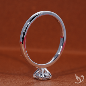 Anillo de Compromiso Solitario con Diamante Cultivado en Laboratorio de Corte Redondo de 0.50 CT, Certificado por IGI, en Oro Sólido de 10K para Boda y Aniversario - Product Image 4