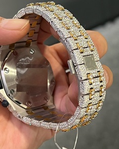 DAZZLING JEWELS นาฬิกาข้อมือเพชรหรูหราสำหรับทุกเพศ สีโรสโกลด์ สแตนเลสสตีล ขนาด 42 มม. ระบบอนาล็อก กลไกอัตโนมัติ กระจกแซฟไฟร์ กันน้ำ - Product Image 3