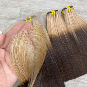 Prix usine 100% brut vierge vietnamien trame humaine dentelle perruque os droit Ombre brun couleur Super Double dessiné Extensions de cheveux - Product Image 5