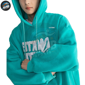 Nouveaux sweats à capuche imprimés en relief, design tendance, prix bas, nouveau style, meilleurs sweats basiques en coton mélangé, imprimés en relief, pour hommes - Product Image 5