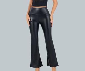 Women Genuine Leather Skinny <b>Pants</b> Wide Leg USA Fashion Style Soft Lambskin Online Store RTS Products Trousers - Product Image 1