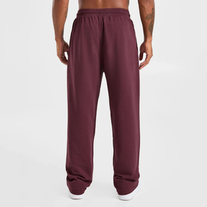 Pantalon de jogging en coton pour homme avec logo personnalisé, taille élastique, poches latérales, décontracté, respirant, tricoté, à prix réduit - Product Image 3