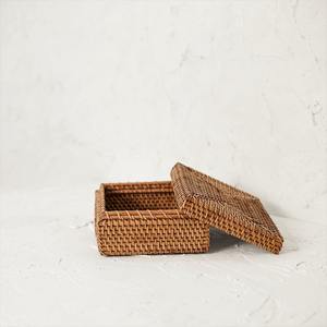 Combo hand-weave rattan box <b>cheap</b> price square storage <b>boxes</b> for jewelry display container - Product Image 5