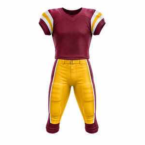 Nouveautés : Ensemble d'uniformes de football américain personnalisés, tissu respirant et durable, maillot et pantalon pour entraînement et matchs d'équipe, vente en gros - Product Image 1