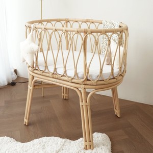 Cuna para bebé de ratán sostenible, excelente opción, cuna natural, moisés, muebles para cuarto de bebé - Product Image 1