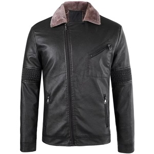 Veste en cuir véritable pour homme de haute qualité, couleur personnalisée, col montant, respirante, coupe-vent, vêtements décontractés d'hiver pour l'extérieur, mode, OEM - Product Image 6