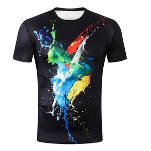 Diseño Totalmente Personalizado, Camiseta de Manga Corta con Cuello Redondo, Tejido Frontal, 100% Algodón Ecológico, Transpirable, Antiarrugas, 180g, para Hombre - Product Image 3