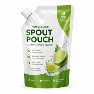 Bolsa con soporte impresa personalizada, superventa de septiembre, detergente para ropa en polvo, embalaje de plástico PET/PE, bolsa con boquilla inferior - Product Image 2