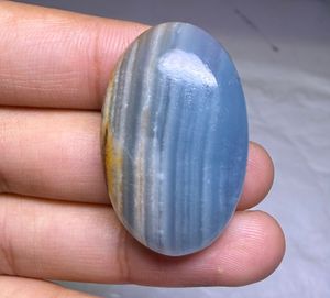 Cabujón de Calcita Azul Natural con Bandas, Gema Suelta al por Mayor, Calcita Azul Natural Hecha a Mano, Gema Suelta - Product Image 3