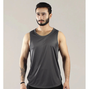 Camiseta sin Mangas para Hombre, 100% Algodón, Color Liso, Personalizable, al por Mayor - Product Image 4