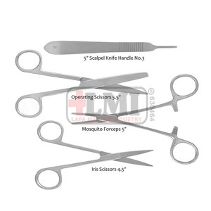 Kit de dissection pour étudiants en biologie médicale et vétérinaire, instruments chirurgicaux pour interventions mineures, instruments chirurgicaux manuels en acier inoxydable CE - Product Image 3