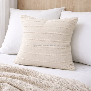 Housse de coussin tissée à la main en lin moutarde, à fines rayures verticales texturées, coussin décoratif, accent décoratif bohème - Product Image 5