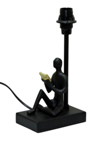 Lámpara de Mesa Moderna con Figura Negra - Lámpara de Escritorio Escultural de Hombre Leyendo - Decoración Nórdica Minimalista para Oficina y Mesita de Noche - Product Image 3