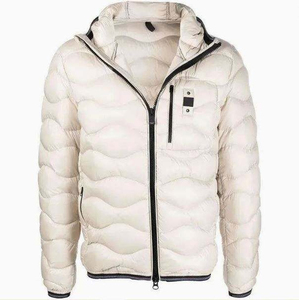 IMPROVEMENTS SPORTS Men's White Puffer Jacket Stand Collar <b>Covered</b> <b>Button</b> Closure Windproof Casual Winter Outerwear Standard - Product Image 2
