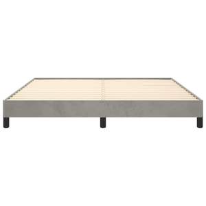 Cadre de lit en velours gris clair California King sans matelas, produit rembourré - Product Image 5