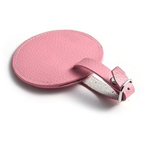 Étiquette de bagage en cuir, durable, écologique, de qualité supérieure, en PU, imperméable, portable, couleur unie, accessoire de voyage - Product Image 2