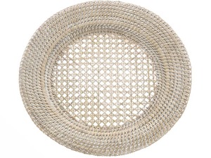 Assiettes de table rondes en rotin tressé blanc, lavées, écologiques et de haute qualité, pour la décoration de mariage - Product Image 3