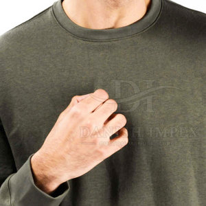 Sudadera de Invierno para Hombre, de Alta Calidad, Estilo Urbano, Color Sólido, Corte Regular, 100% Algodón, Ecológica, Transpirable y Ligera - Product Image 6