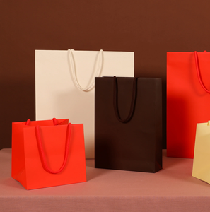 High-End Luxury Kraft Paper Shopping <b>Bag</b> with Twisted Handles and Ribbon Gift Wrap for Fashion Jewelry <b>Craft</b> Use - Product Image 5