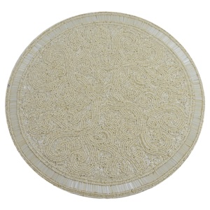 Custom Colored Vintage Round Beads Design Eco-Friendly <b>Placemat</b> 500mm Diameter <b>for</b> Home Decor Dining <b>Table</b> Party & Wedding - Product Image 3