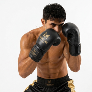 Professional Boxing <b>Gloves</b> Unisex Training Wear Sports Winning <b>Gloves</b> Hand Grips Sparring Genuine Cowhide Leather Lace-Up - Product Image 2